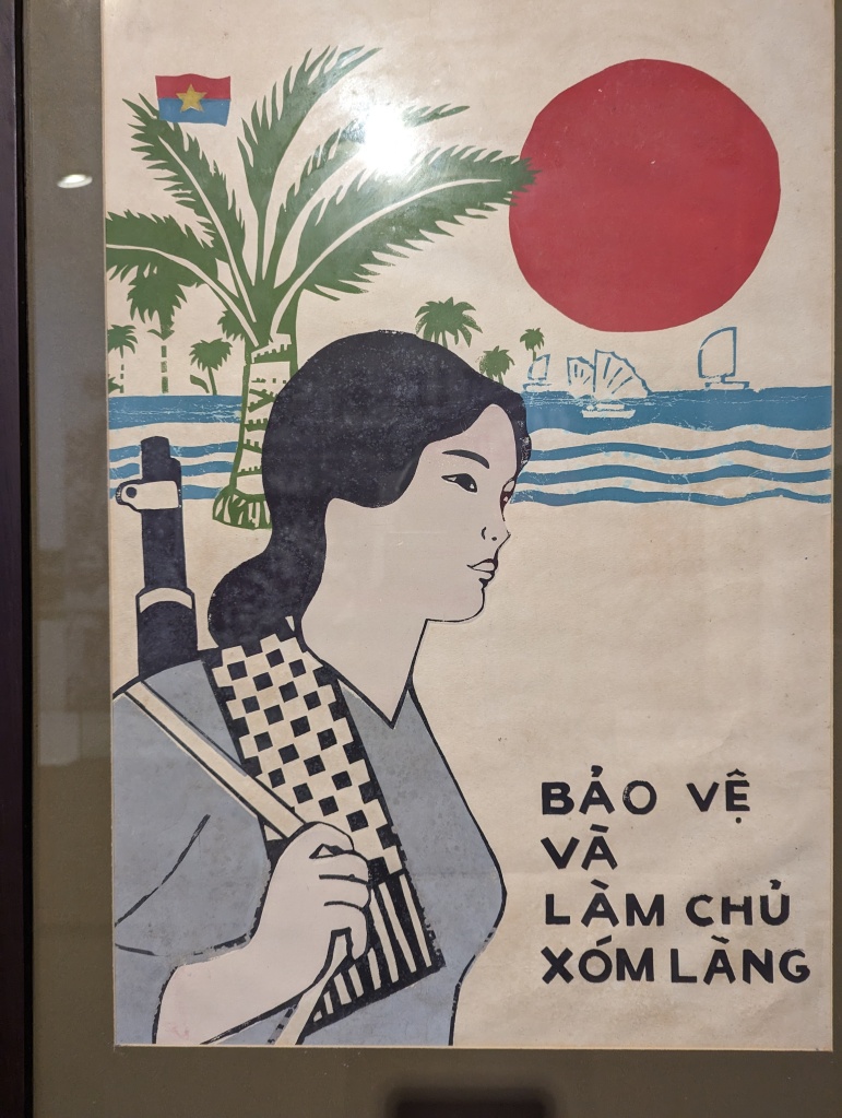 poster of a female soldirer in the Vietnam war